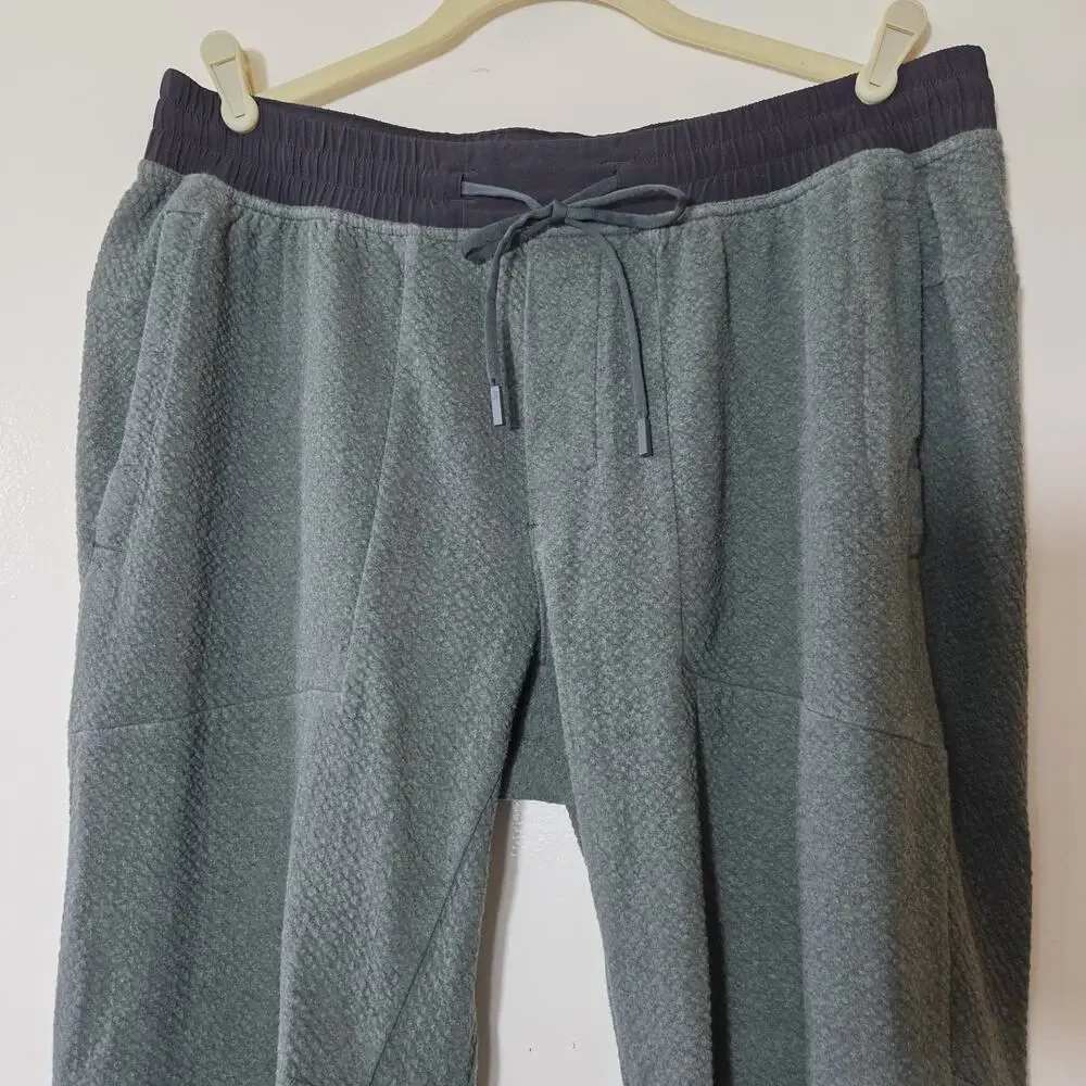 Lululemon At Ease Joggers Heathered Olive Green Textured Men's Size XL
